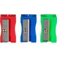 Точилка для карандашей 401005 цв.ассортименте, 3 шт.в уп.