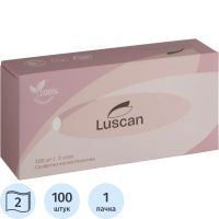 Салфетки косметические Luscan 2сл 100шт/уп белые