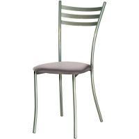 Стул для столовых UD_Флоренция СМ7/1-02 карк.серебр.метал.к/з-св.серый К-03