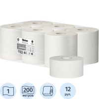 Бумага туалетная д/дисп Veiro Q2 Basic 1сл сер вторич 200м 12рул/уп T102