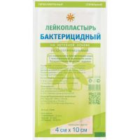 Лейкопластырь бакт. 4х10см н/тканный Leiko 100шт/уп