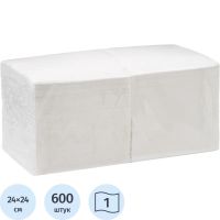 Салфетки бумажные BIG PACK 1сл.24х24 белые 600шт./уп