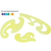 Трафарет набор лекал 25см,17см,12см, NEON Cristal цвет ассорти ЛК02