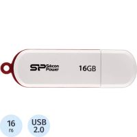 Флеш-память Silicon Power LuxMini 320, 16Gb, USB 2.0, бел, SP016GBUF2320V1W