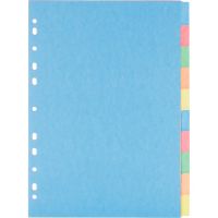 Разделитель листов 1-10, цв.карт.Attache,A4