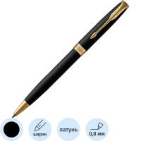 Ручка шариковая PARKER SONNET MATT BLACK GT черный 1,0 мм 1931519