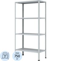 Стеллаж металлический P_МС-244 с 4-мя полками 1000х400х2000