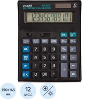 Калькулятор настольный ПОЛНОРАЗМЕРНЫЙ Attache Economy 12 разр., черный 
