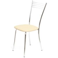 Стул для столовых UP_Бистро каркас хром, к/з бежевый Z21
