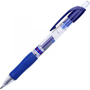 Ручка гелевая автомат. CROWN AJ-5000R 0,7мм. Автомат. рез. манж. син