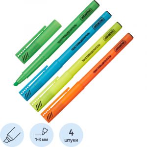 Набор текстовыделителей ATTACHE набор 4цв. 1-3мм