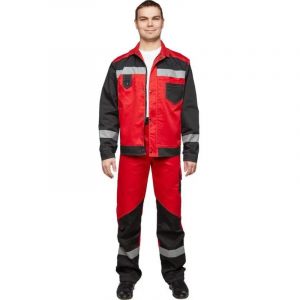 Костюм летний муж л21-КБР крас/чер (р.52-54) 170-176 (серия Л)