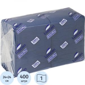 Салфетки бумажные Luscan Profi Pack 1сл24х24синие400шт/уп
