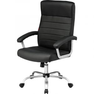 Кресло BN_Dt_EChair-586 TPU экокожа  черный, хром