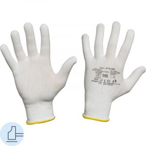 Перчатки защитные нейлоновые белые размер 8, TOUCH