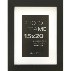 Рамка пластиковая с паспарту Gloria Black 15x20 37