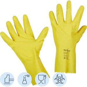 Перчатки защитные латекс Manipula БЛЕСК (L-F-01/CG-941) р.8-8,5 (М),ПС