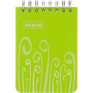 Блокнот А7,пласт обл,80л, ATTACHE FANTASY,салат