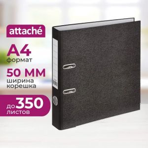 Папка-регистратор 50мм мрамор, черн. (фикс.мех)бум/бум,мет.уг