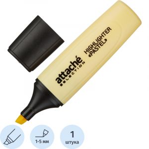Маркер текстовыделитель Attache Selection Pastel 1-5 мм желтый