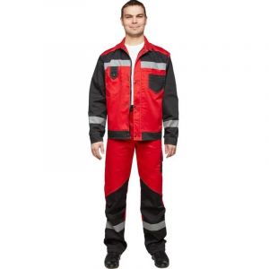Костюм летний муж л21-КБР крас/чер (р.52-54) 182-188 (серия Л)