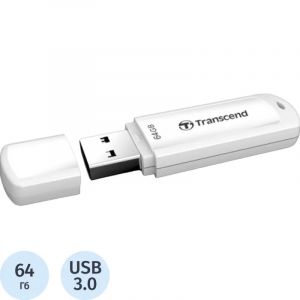 Флеш-память Transcend JetFlash 730, 64Gb, USB 3.1 G1, бел, TS64GJF730