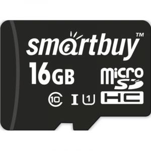 Карта памяти SmartBuy microSDHC 16Gb UHS-I Cl10 +ад, SB16GBSDCL10-01