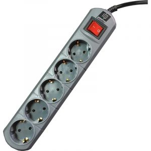 Сетевой фильтр ITP Leader (5/3м/10А/300Дж/серый)