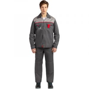 Костюм летний муж л10-КБР т-сер/св-сер(р.60-62) 182-188 (серия Л)