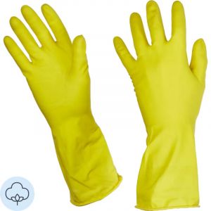 Перчатки резиновые PACLAN Practi латекс желтые р-р M 407897/4078974