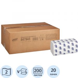 Полотенца бумажные д/дисп. Luscan Professional Vслож2 слбелвтор200л20пач/уп