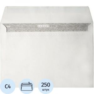 Конверт белый C4 стрип Garantpost229х324 100г250шт/уп/3810