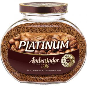 Кофе Ambassador Platinum раств., 190г стекло