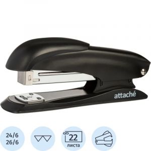 Степлер Attache №24/6 до 22л., черный