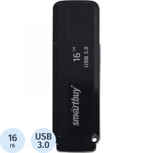 Флеш-память Smartbuy 16GB Dock Black 3.0(SB16GBDK-K3)