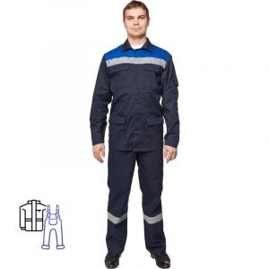 Костюм рабочий летний муж л05-КПК син/вас (р.64-66) 170-176 (Арсенал-СП)