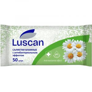 Салфетки влажные Luscan антибактериальные 50 шт