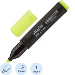Маркер текстовыделительAttache Economy Uno 1-4мм желтый