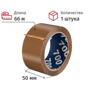 Клейкая лента упаковочная UNIBOB 700 50мм х 66м 47мкм коричневая