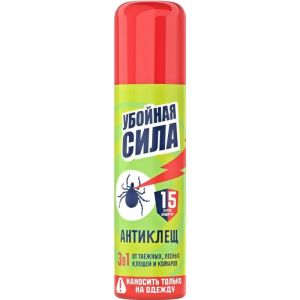 Средство от насекомых Убойная сила Антиклещ, 150 см3