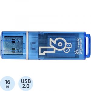 Флеш-память Smartbuy Glossy, 16Gb, USB 2.0, гол, SB16GBGS-B