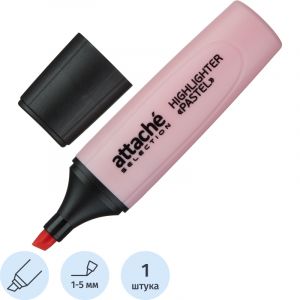 Маркер текстовыделитель Attache Selection Pastel 1-5 мм розовый