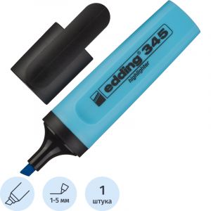 Маркер текстовыделитель EDDING E-345/10 синий 1-5мм