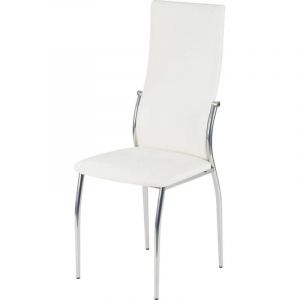 Стул для столовых Ct_Пекин С2.00.45 хром зеркало, к/з 20544 св-сер (2 шт/уп
