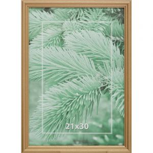 Рамка 21х30см деревянная, профиль №1, цвет &#039;золото