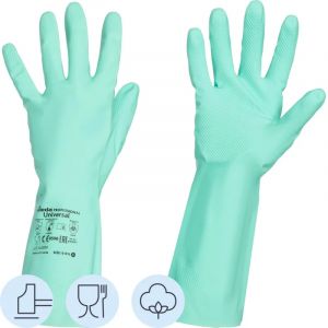 Перчатки резиновые Vileda Profes нитрил зеленый рS 100800/174379,ПС