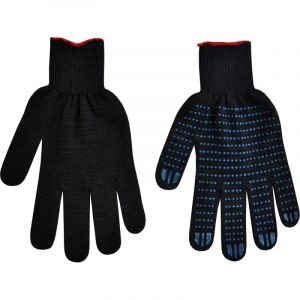 Перчатки защитные трикотажные с ПВХ Точка 5 нитей 10 класс черные 10пар/уп