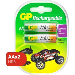 Аккумулятор GP 2500 series (min 2450mAh) АА/НR6 бл/2шт, 250AAHC-2DECRC2