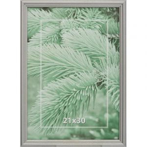 Рамка 21х30см деревянная, профиль №1, цвет &#039;серебр