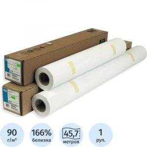 Бумага широкоформатная HP Bright White InkJet  90г 610ммх45.7м 50,8ммC6035A
